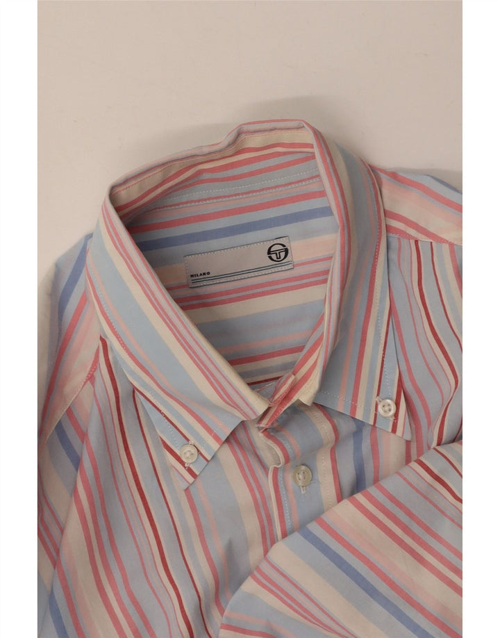 SERGIO TACCHINI Mens Short Sleeve Shirt Medium Multicoloured Striped