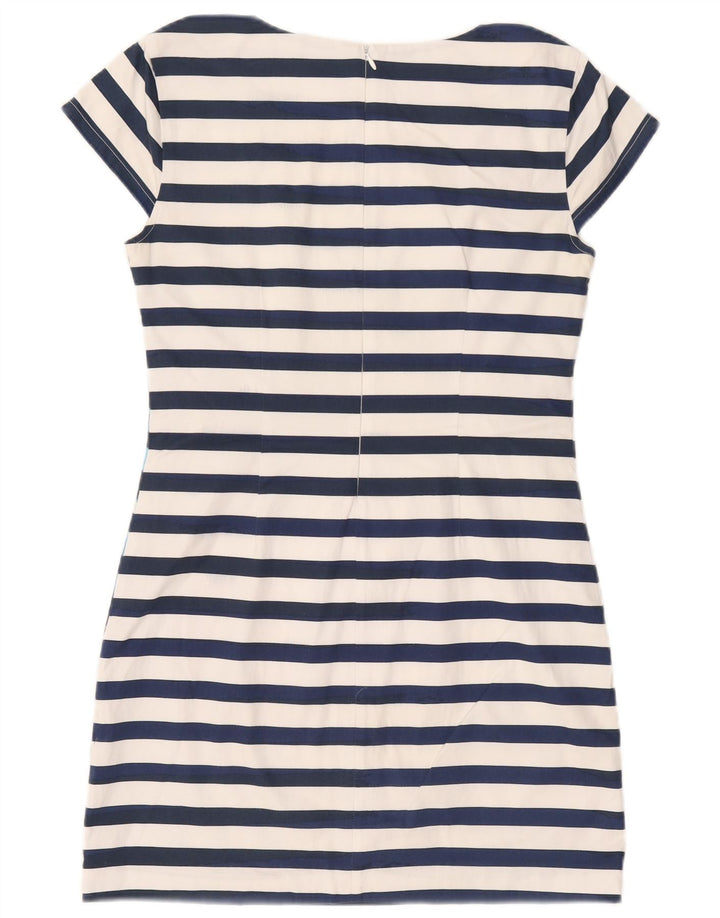 Desigual Damen Graphic Etuikleid EU 40 Mittelweiß gestreift