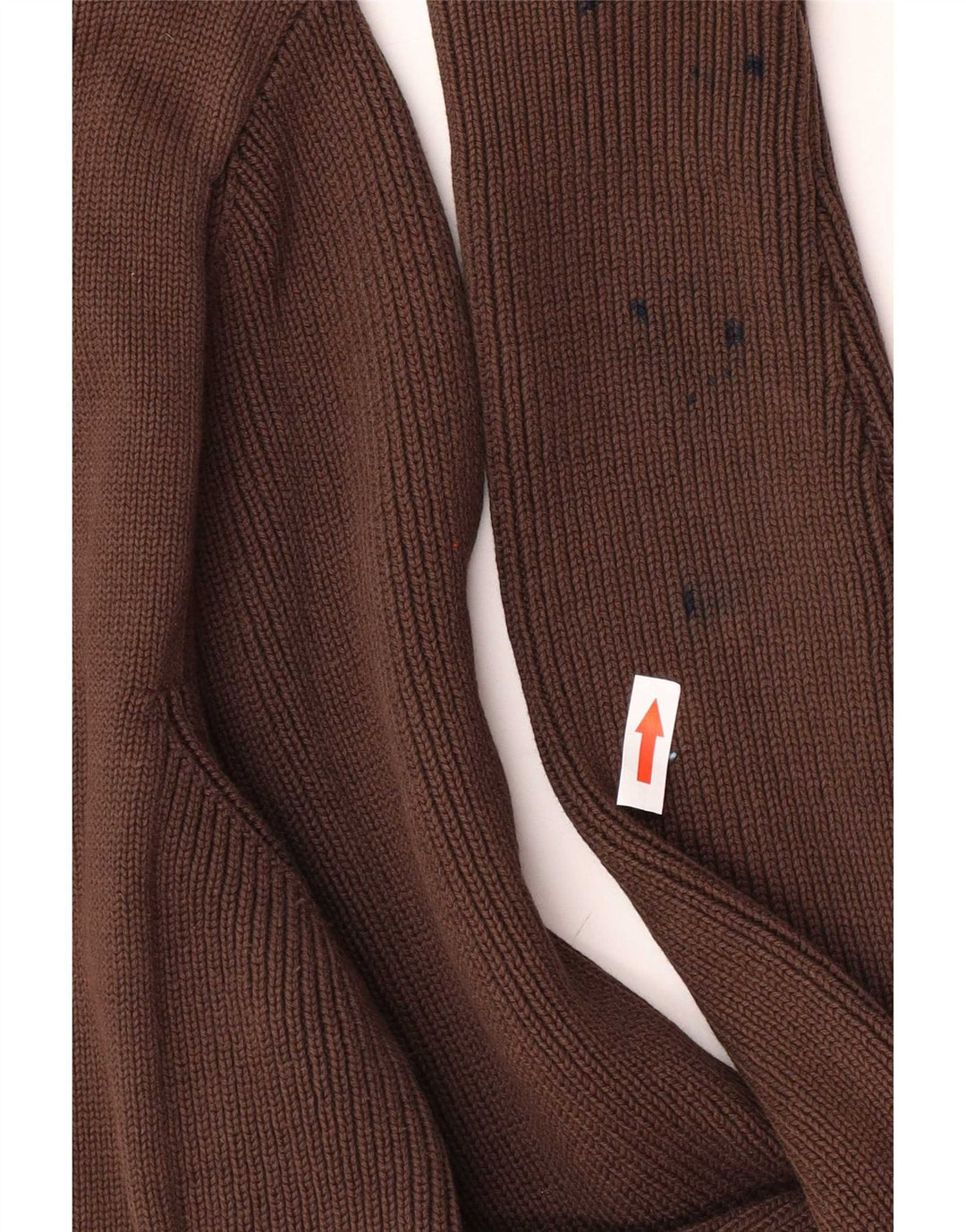 Zara Herren-Strickjacke, groß, braune Baumwolle