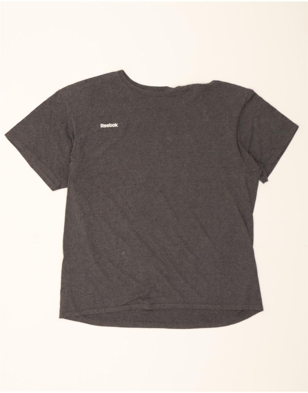 REEBOK Mens T-Shirt Top XL Grey Cotton Vintage Reebok and Second-Hand Reebok from Messina Hembry 