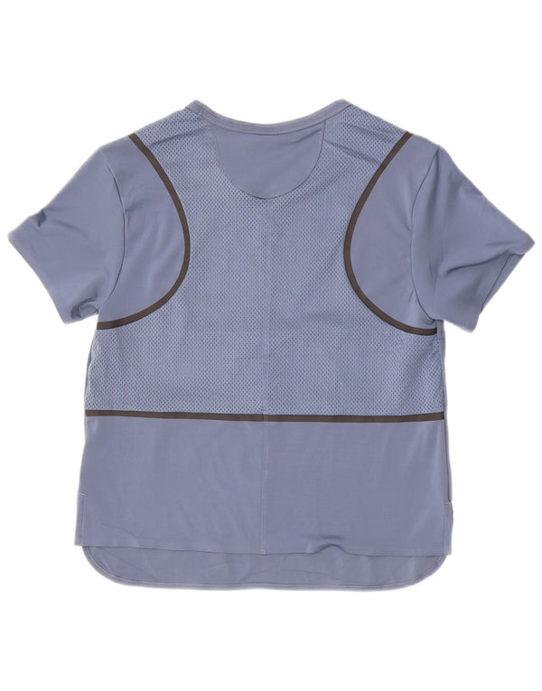 Adidas Damen Stella McCartney Graphic T-Shirt Top UK 10 Small Blau gestreift