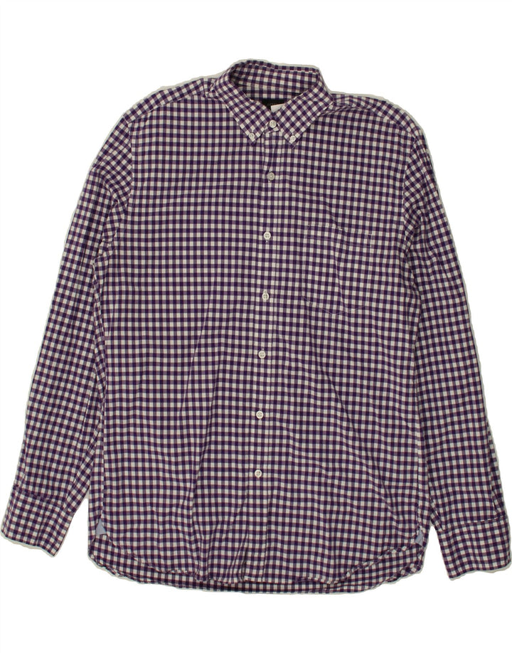 J. CREW Mens Shirt Large Purple Gingham Vintage J. Crew and Second-Hand J. Crew from Messina Hembry 
