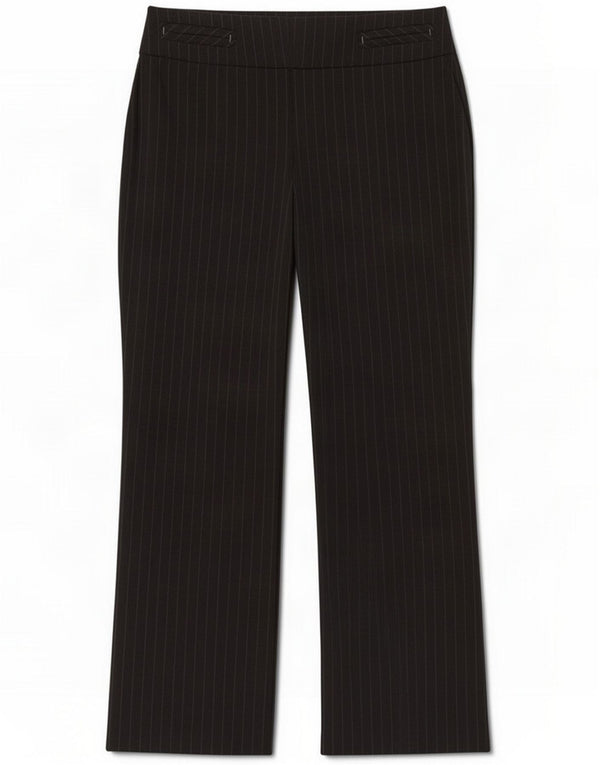 Marks & Spencer Damen Freizeithose UK 16 Large W34 L30 Graue Nadelstreifen