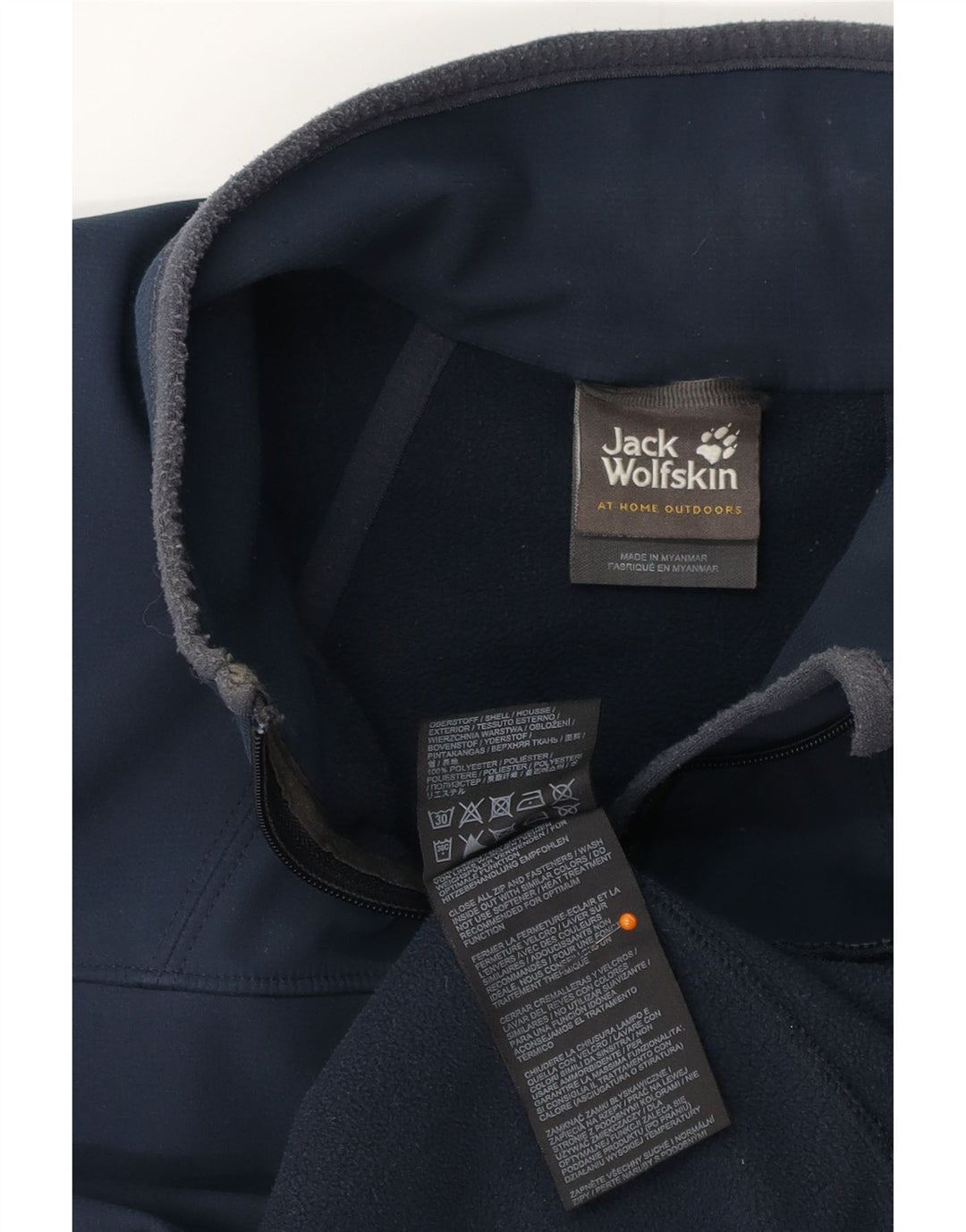 JACK WOLFSKIN Herren-Trainingsanzug-Oberteiljacke UK 36/38 Small Marineblau Polyester