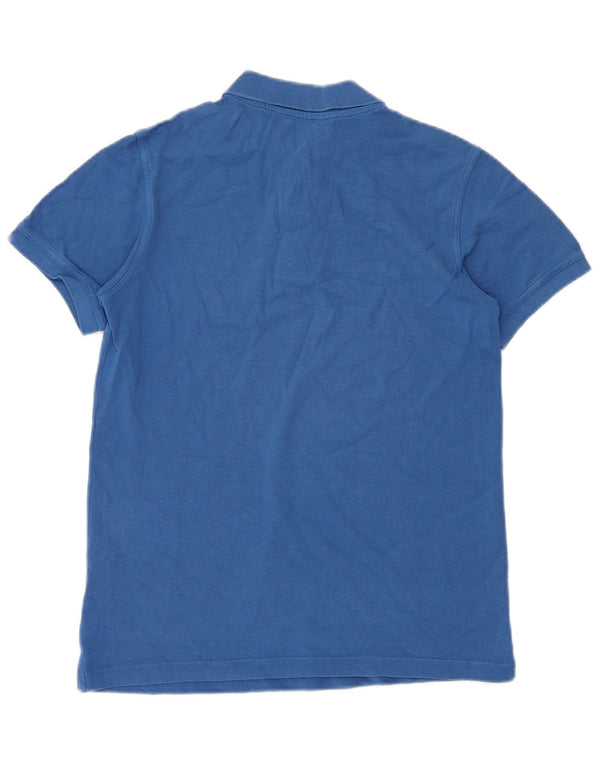 BENETTON Jungen-Poloshirt, 13–14 Jahre, 3XL, blaue Baumwolle