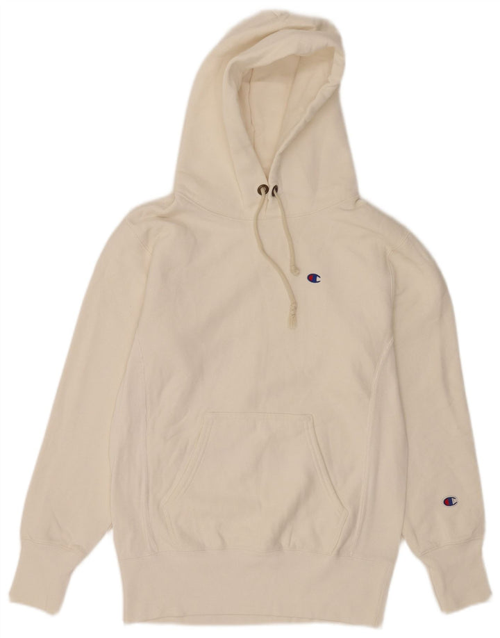 Champion Herren Reverse Weave Kapuzenpullover, Größe S, weiße Baumwolle