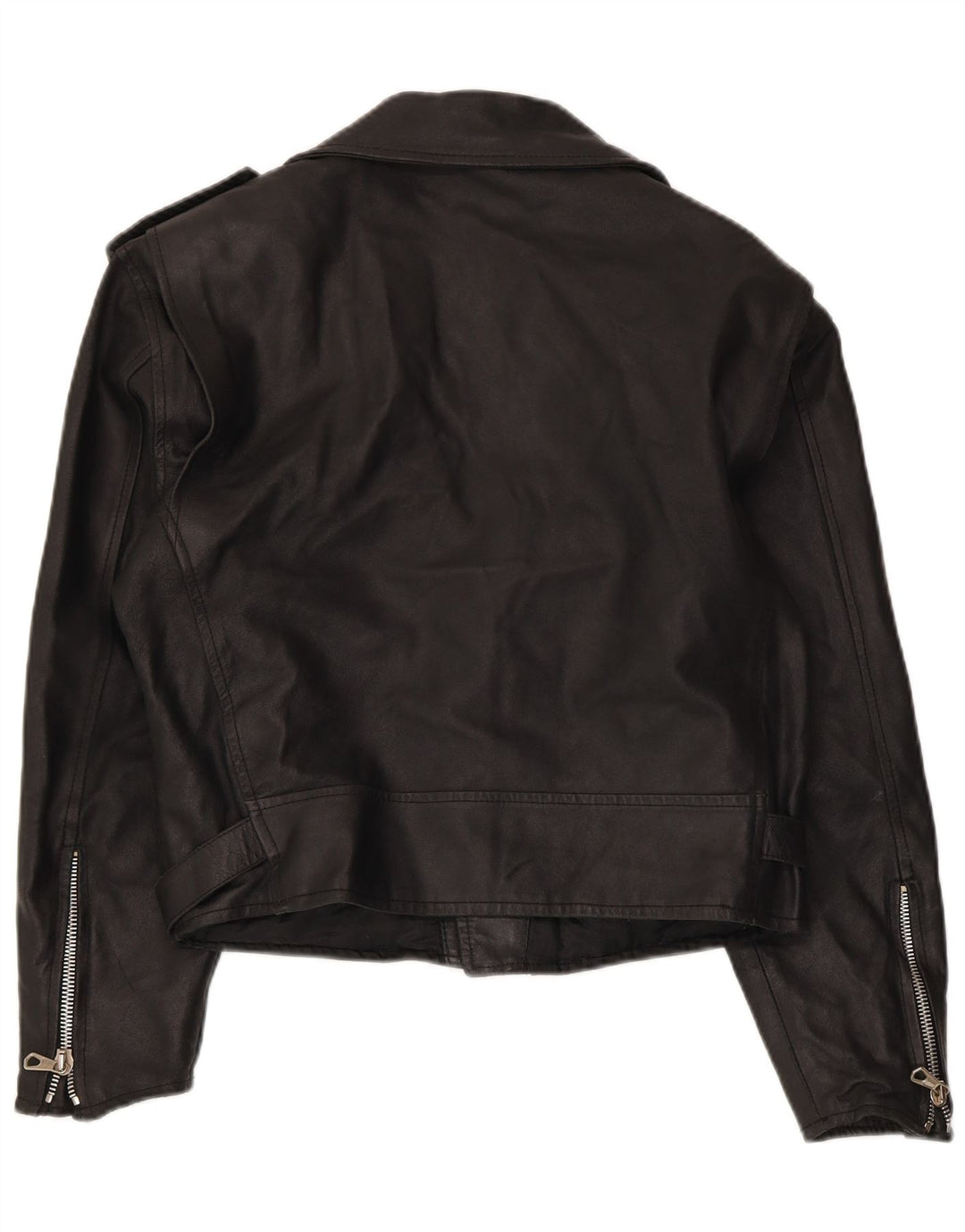 Roberta Ferrini Damen Leder Bikerjacke IT 46 Large Schwarz