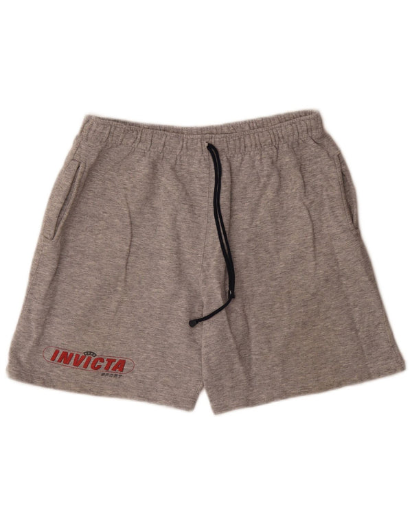Invicta Damen Graphic Sport Shorts UK 16 Large Grau meliert