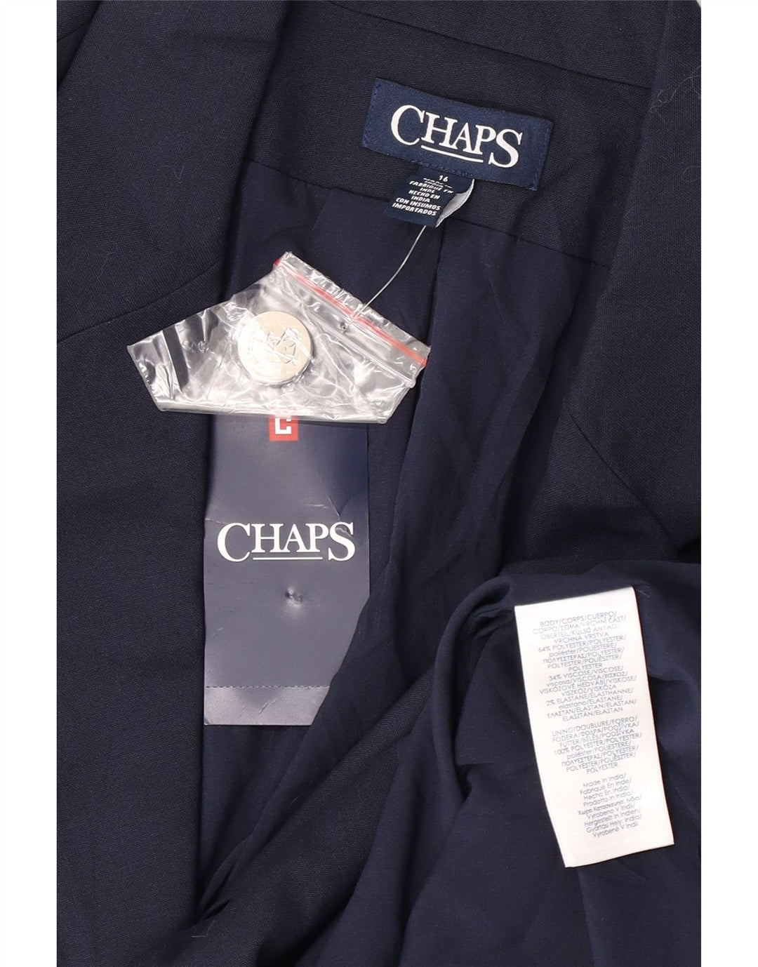 Chaps Damen-Blazerjacke mit 2 Knöpfen, US 16, 2XL, Marineblau, Polyester