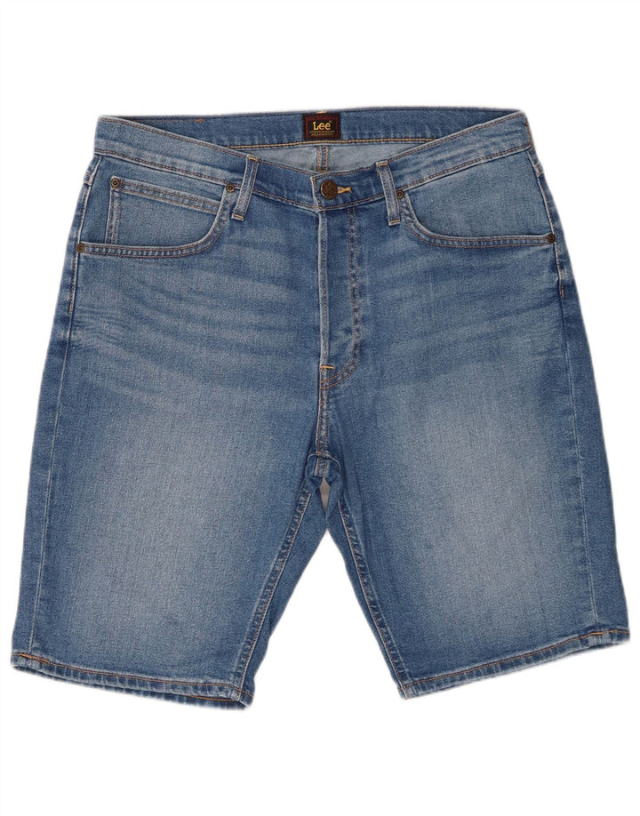 Lee Herren Jeansshorts W33 mittelblaue Baumwolle