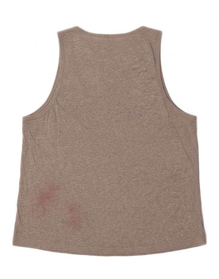 PUMA Womens Graphic Vest Top UK 18 XL Grey Cotton