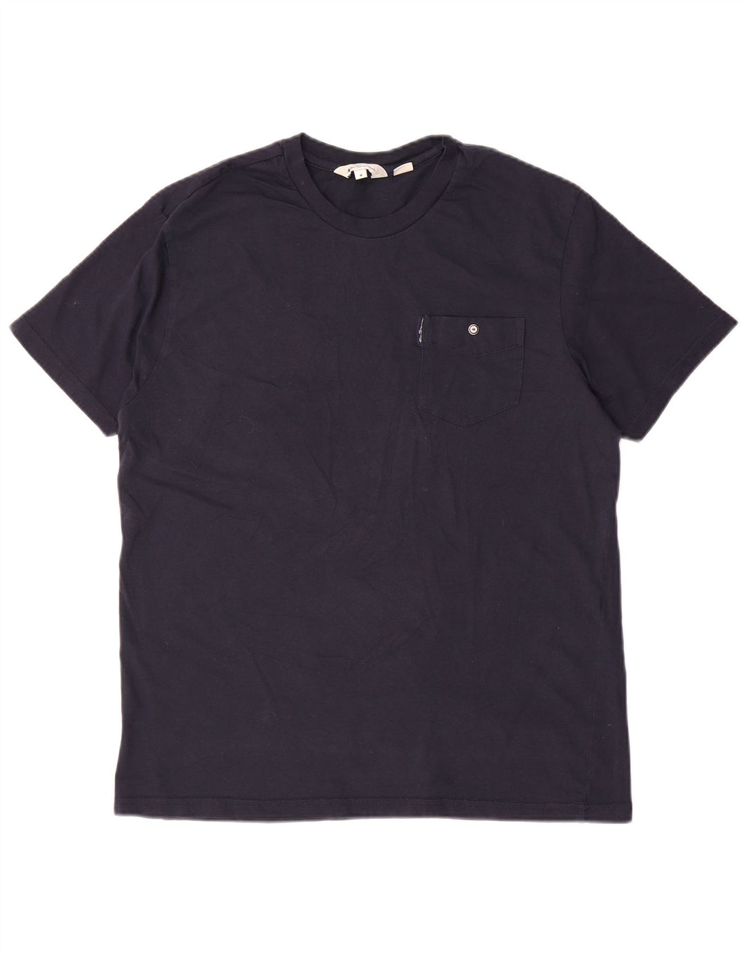 BEN SHERMAN Herren-T-Shirt-Oberteil, mittelmarineblaue Baumwolle