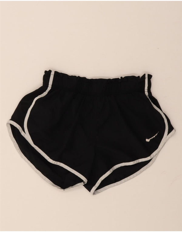 Nike Damen Dri Fit Sport Shorts UK 14 Medium Schwarz Polyester