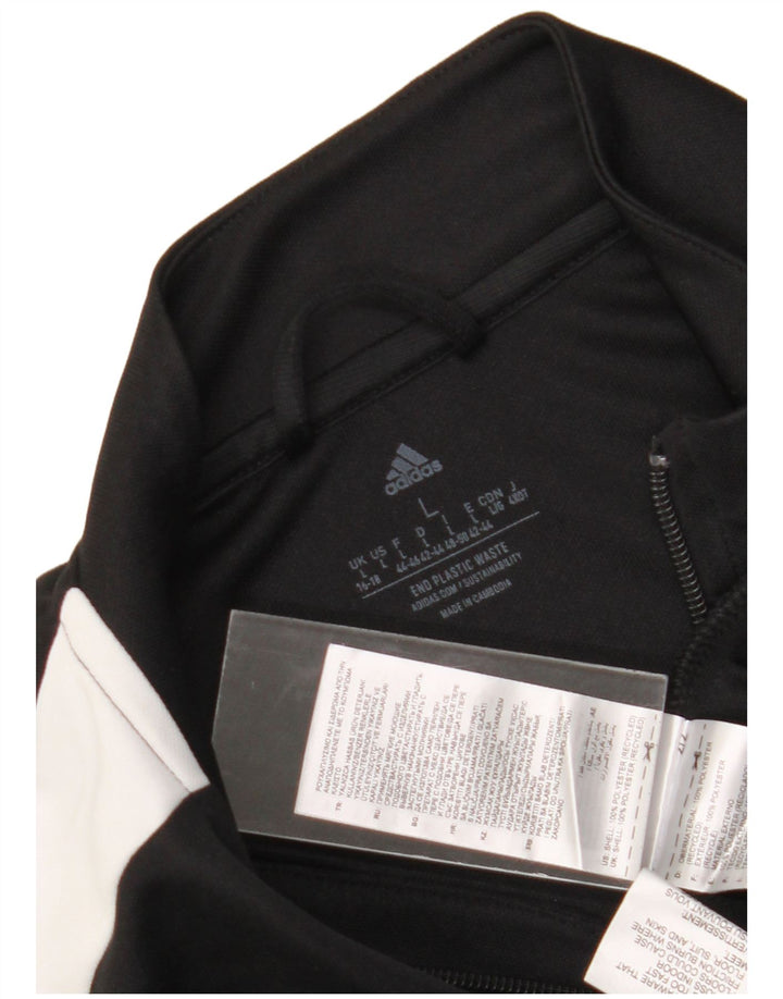 Adidas Damen Aeroready Trainingsanzug Top Jacke UK 16/18 Large Schwarz Polyester