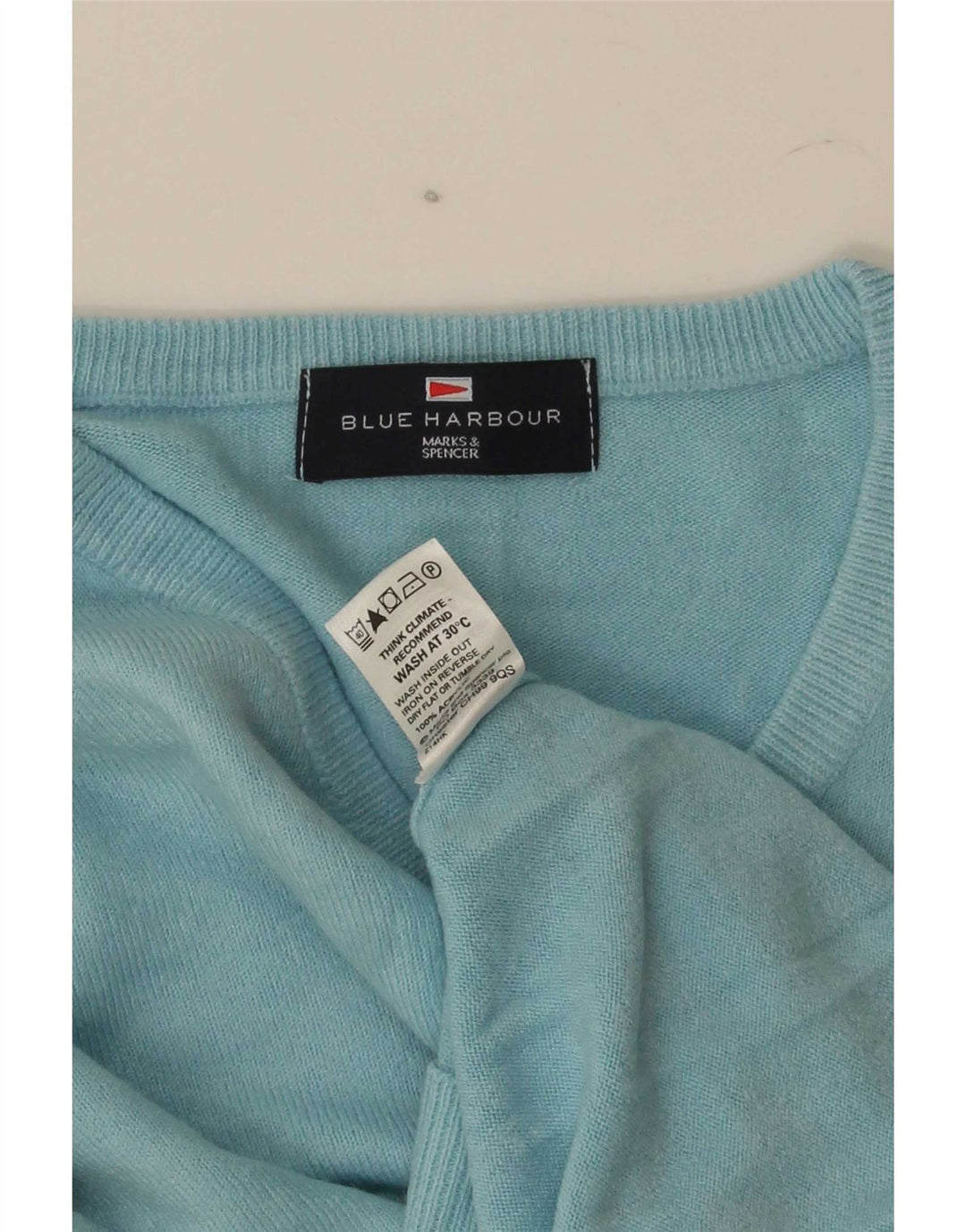 Marks & Spencer Herren-Pullover „Harbor“ mit V-Ausschnitt, groß, Acryl, Blau