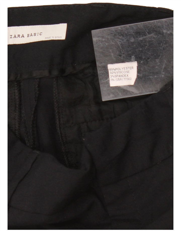 ZARA Womens Casual Shorts XS W26 Black Polyester