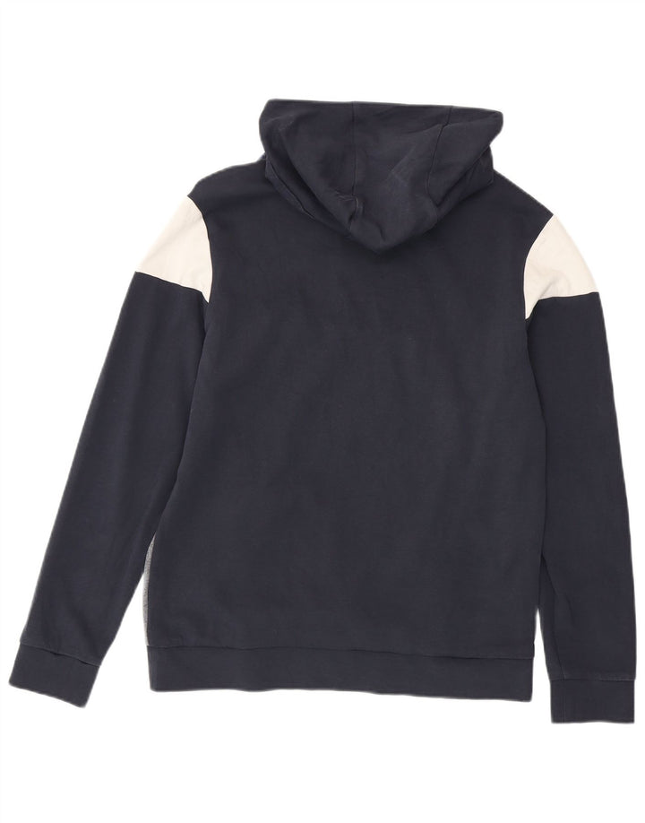 Hugo Boss Herren-Kapuzenpullover mit Grafik, mittelgroß, marineblau, Colourblock-Baumwolle