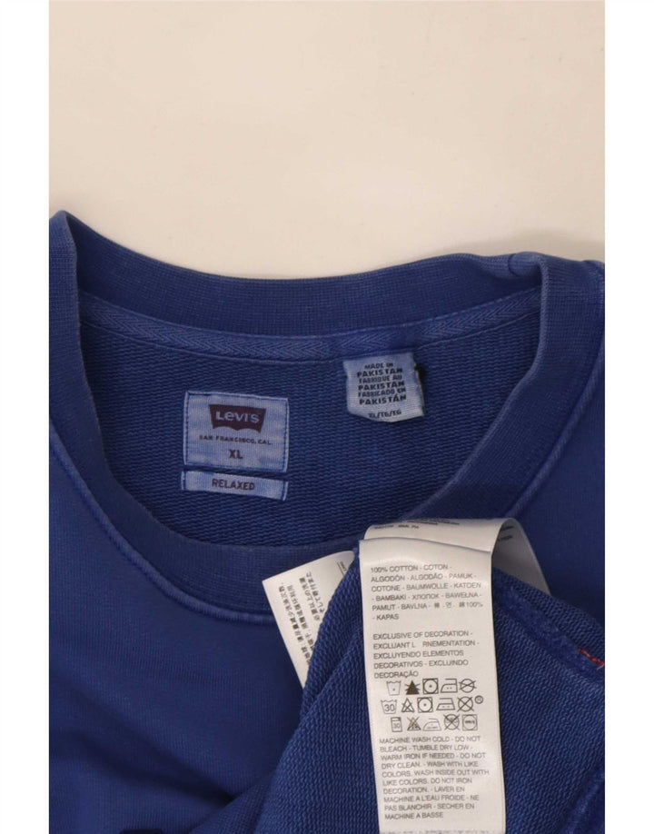 Levi's Herren Relaxed Graphic Fit Sweatshirt Pullover XL Blau Baumwolle