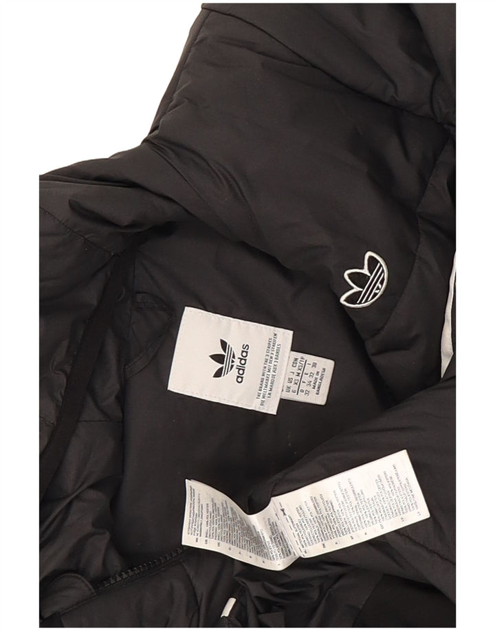 Adidas Damen Kapuzenjacke, gepolstert, UK 6, XS, Schwarz, Polyester