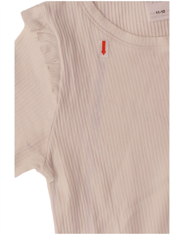 Zara Mädchen T-Shirt Top 11-12 Jahre Weiß