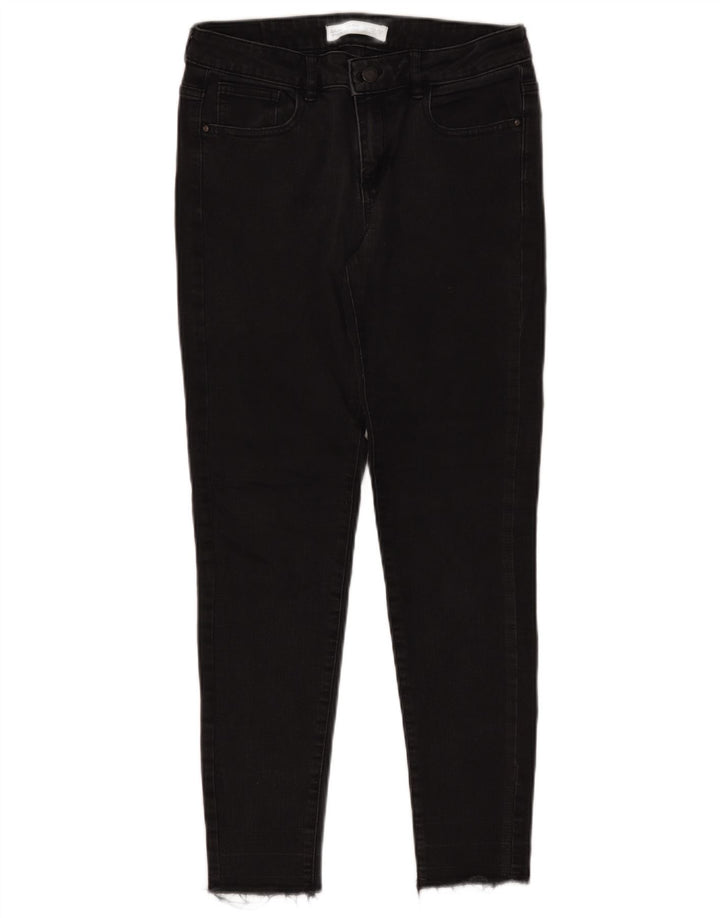 ZARA Damen Skinny Jeans EU 38 Small W28 L26 Schwarze Baumwolle