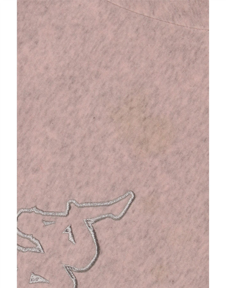 KAPPA Damen-Pullover mit übergroßem grafischem Kapuzenpullover, Gr. 10, klein, Rosa, Farbblock