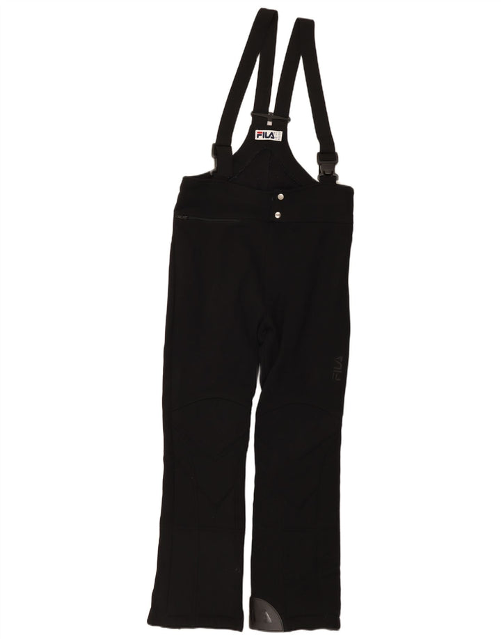 Fila Womens Graphic Latzhose Skihose IT 46 Large Schwarz Polyamid