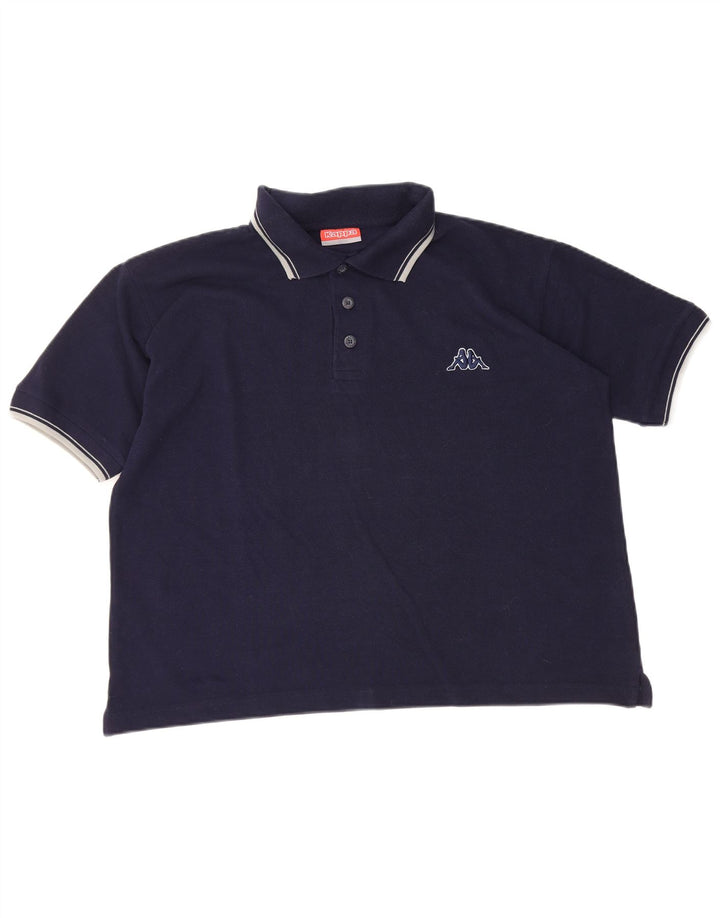 Kappa Herren-Poloshirt, klein, marineblau, Baumwolle