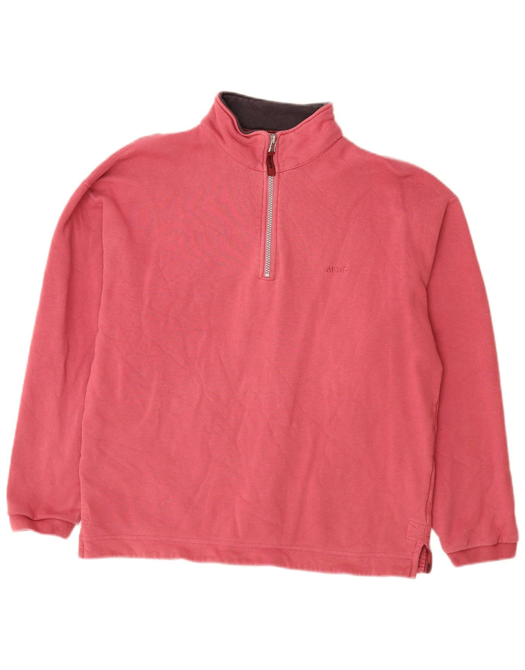 Musto Herren Performance-Sweatshirt mit Reißverschluss, Größe S, rosa, Baumwolle