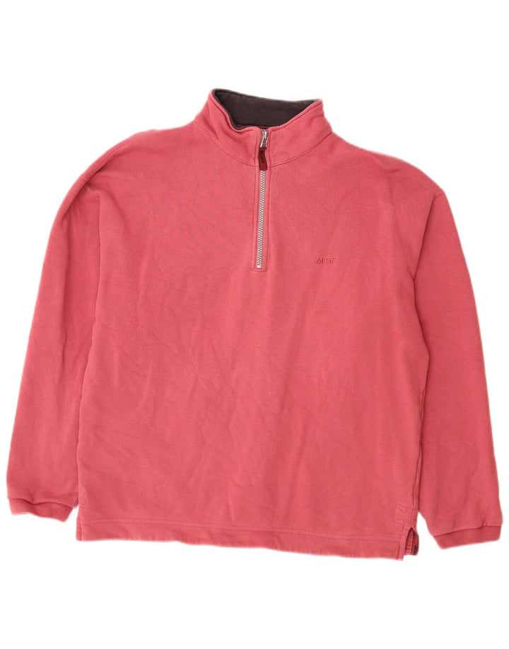 Musto Herren Performance-Sweatshirt mit Reißverschluss, Größe S, rosa, Baumwolle