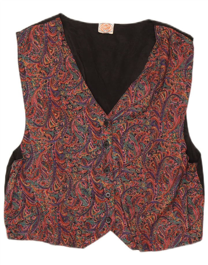 Vintage Damen Weste IT 44/46 Medium Mehrfarbig Paisley