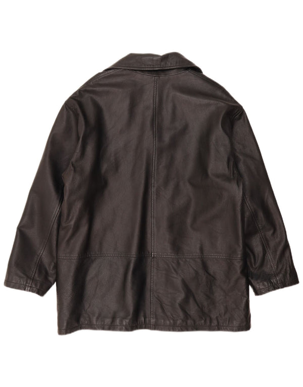 Conbipel Damen Loose Fit Lederjacke IT 42 Medium Schwarz