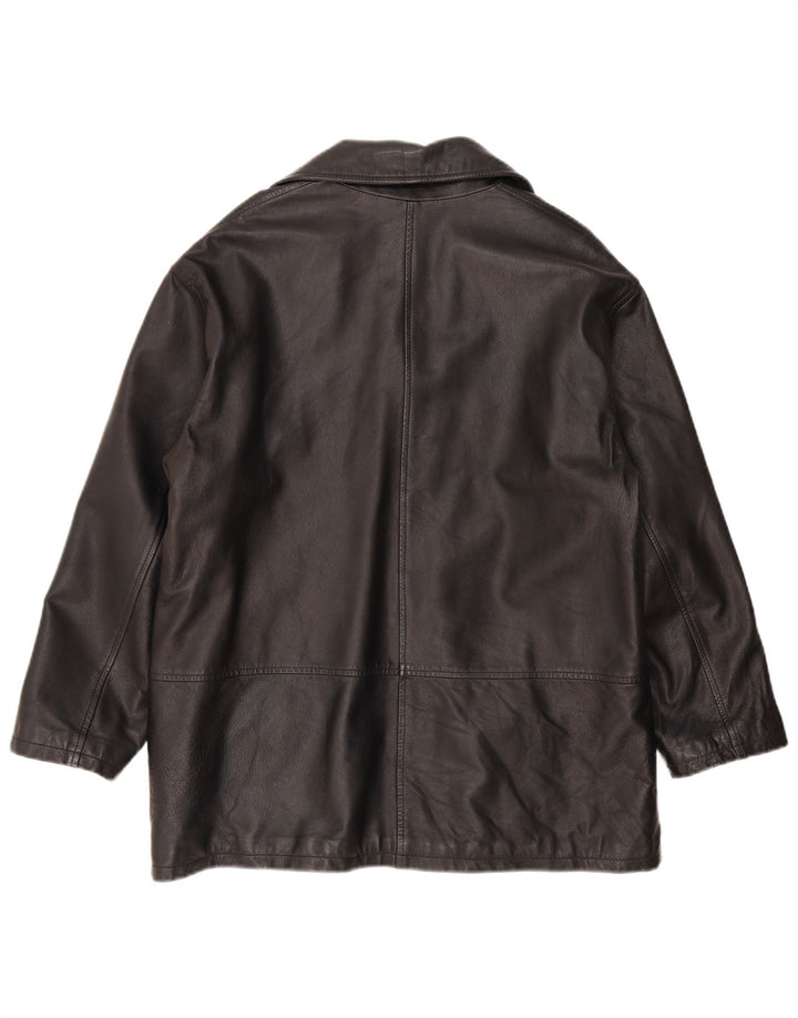 Conbipel Damen Loose Fit Lederjacke IT 42 Medium Schwarz