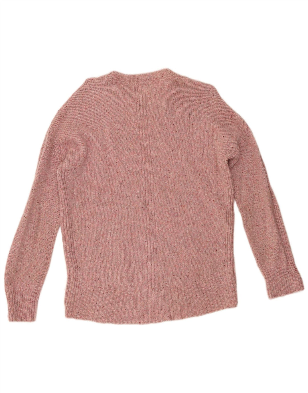 JOHN LEWIS Womens Crew Neck Jumper Sweater UK 12 Medium Pink Flecked