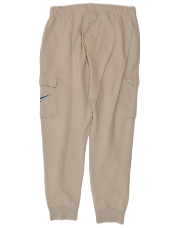 Nike Mens Graphic Cargo Tracksuit Trousers Joggers Medium  White Cotton