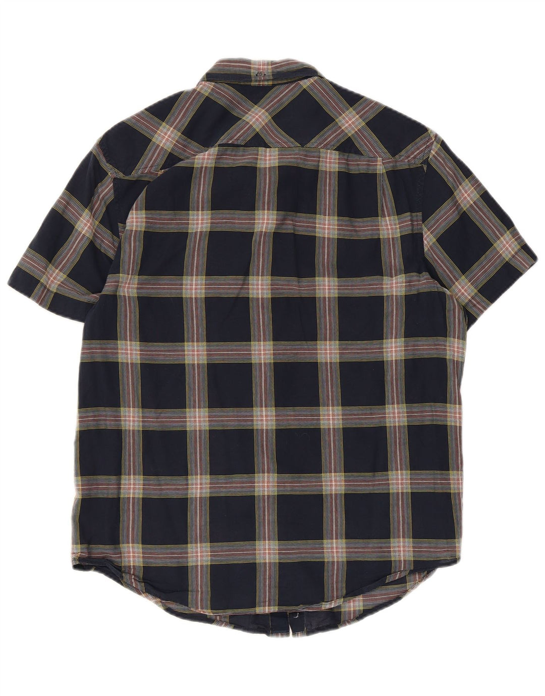 Penguin Herren Heritage Slim Fit Kurzarmhemd Mittelblau kariert