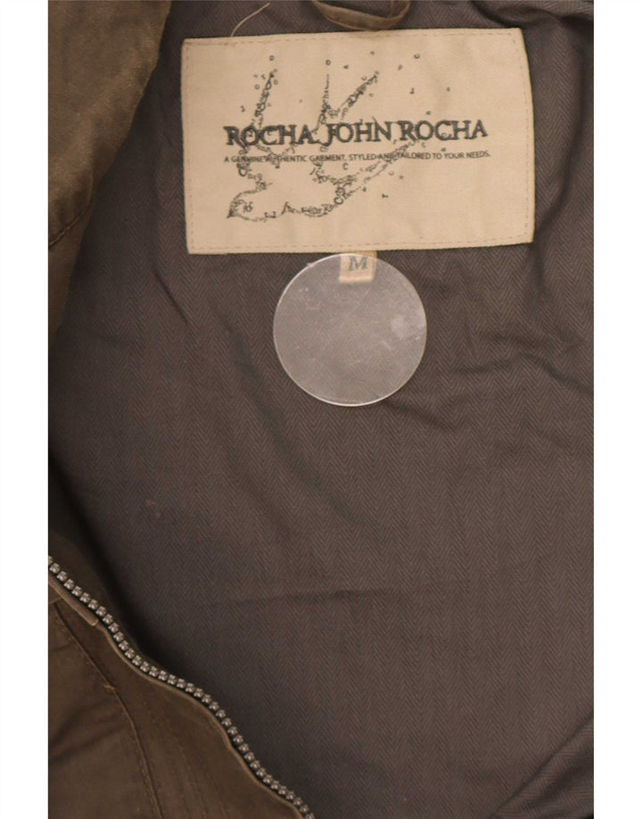 John Rocha Herren-Utility-Jacke UK 38 Medium Khaki Baumwolle