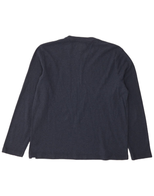Tommy Hilfiger Herren Top Langarm XL Marineblau Baumwolle