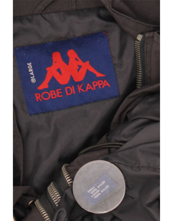 Kappa Herren Utility Jacke UK 40 Large Schwarz Nylon