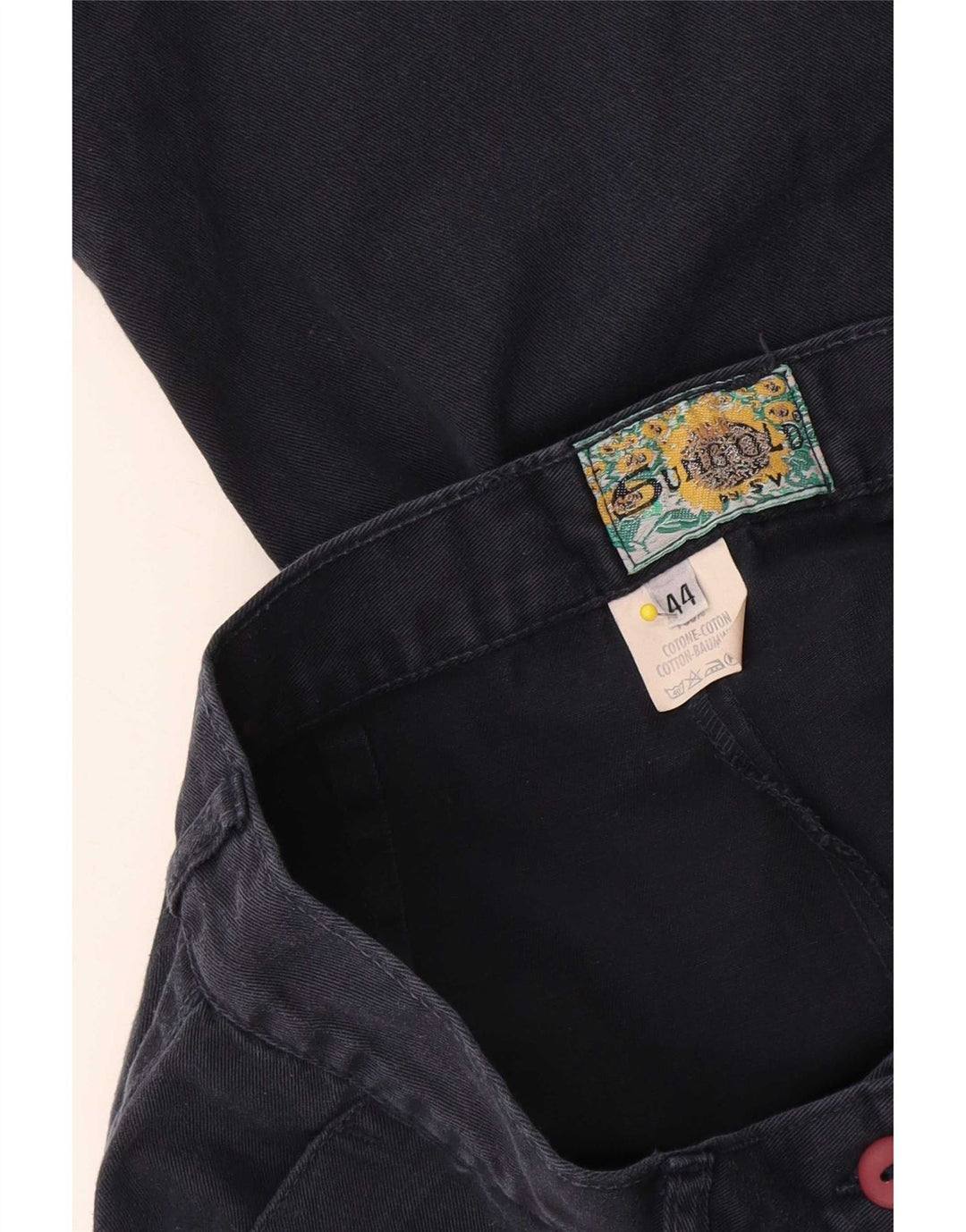 Vintage Damen Bermuda Cargo Shorts IT 44 Medium W28 Marineblaue Baumwolle