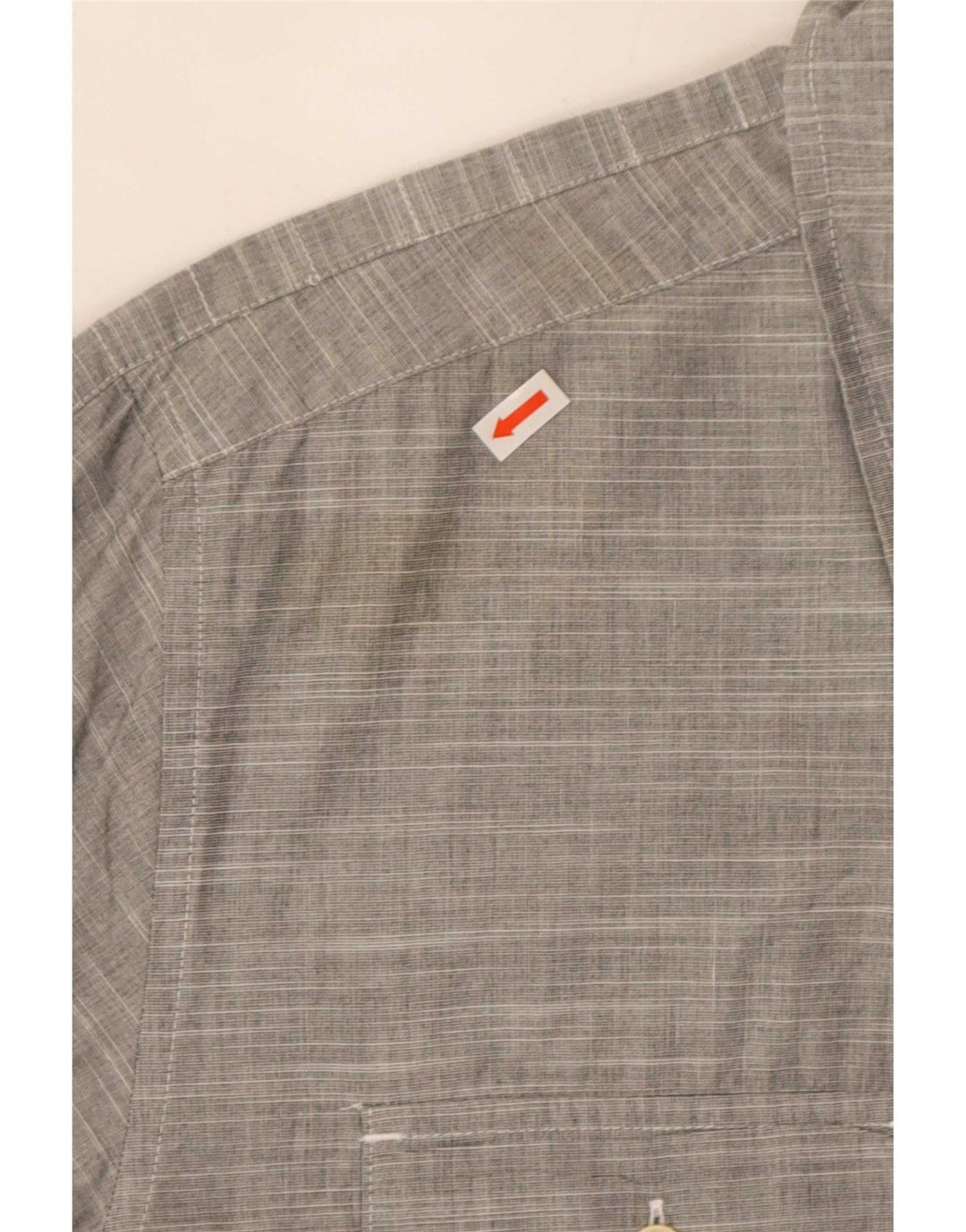 Quiksilver Herrenhemd XL grau gestreift aus Baumwolle
