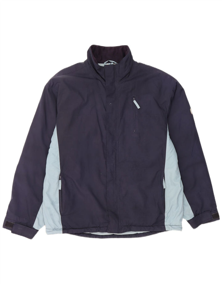 Puma Herren-Windbreaker-Jacke UK 38 Mittelmarineblaues Colourblock-Polyester