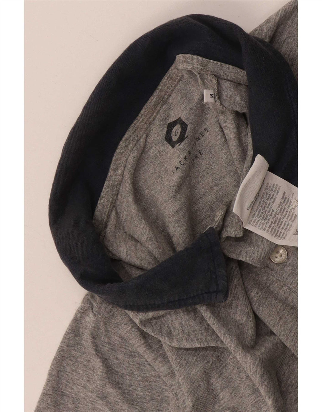 Jack & Jones Herren-Poloshirt aus mittelgrauer Colourblock-Baumwolle