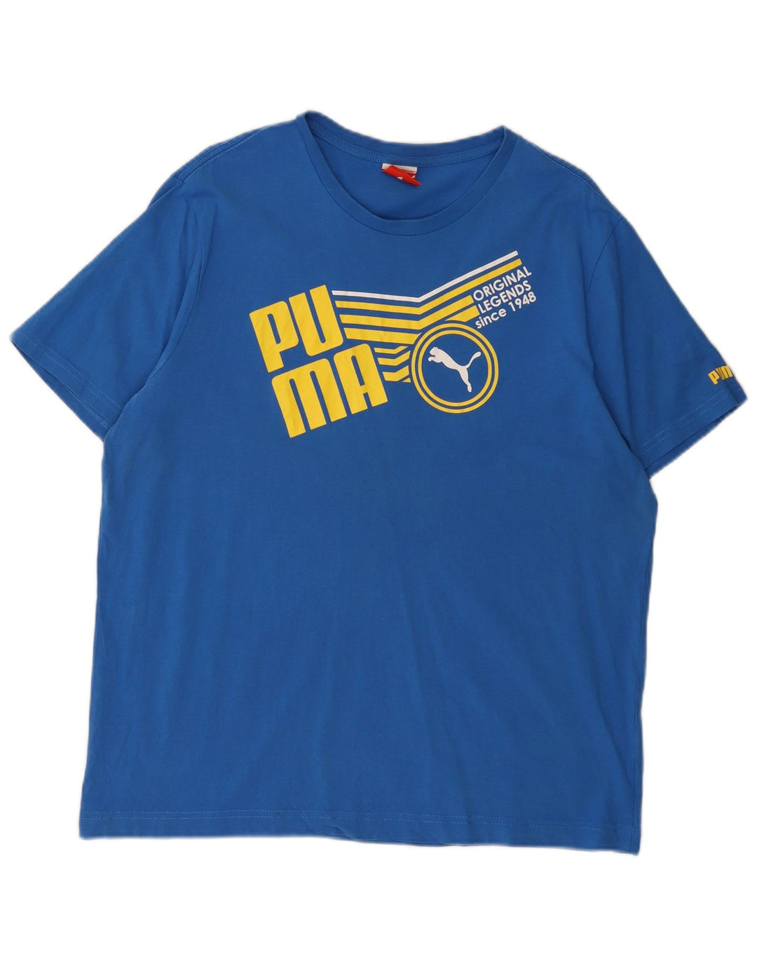 PUMA Herren Grafik T-Shirt Top XL Blau