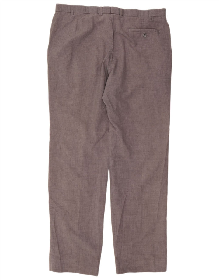 Gerade Herren-Anzughose von Marks & Spencer, W40, L35, grau, Polyester