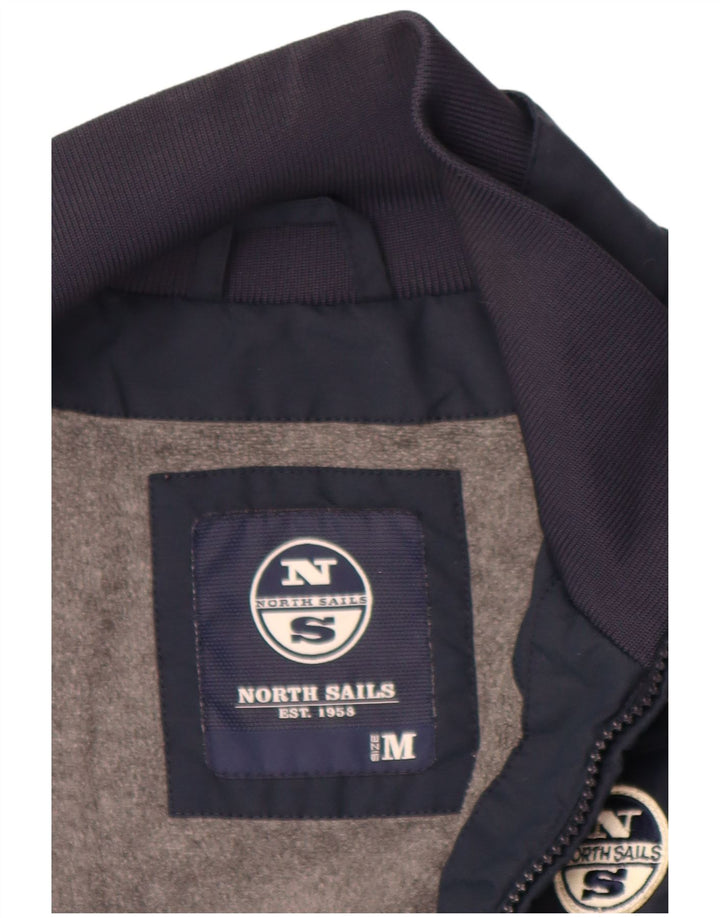 NORTH SAILS Mens Bomber Jacket UK 38 Medium Navy Blue Polyamide