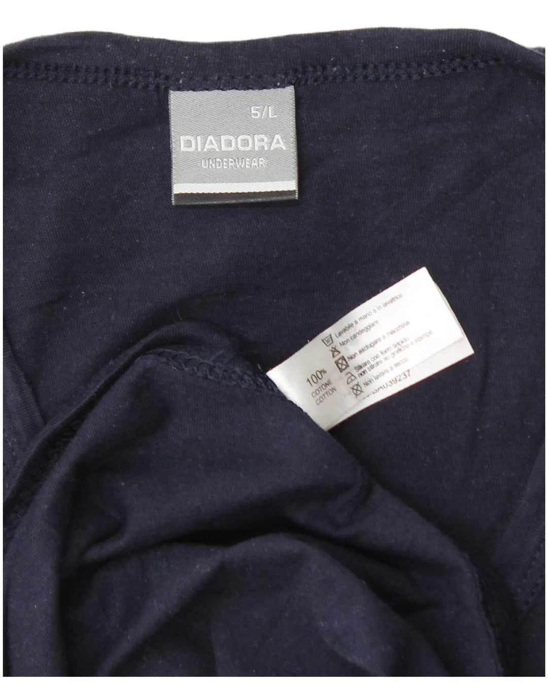 Diadora Herren T-Shirt Top Large Marineblau Baumwolle