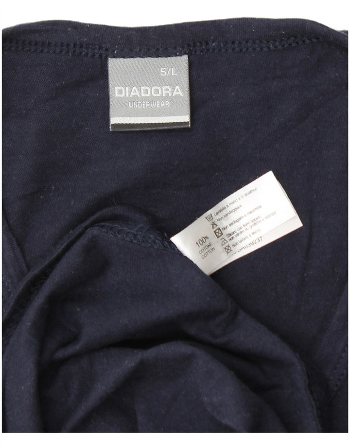 Diadora Herren T-Shirt Top Large Marineblau Baumwolle