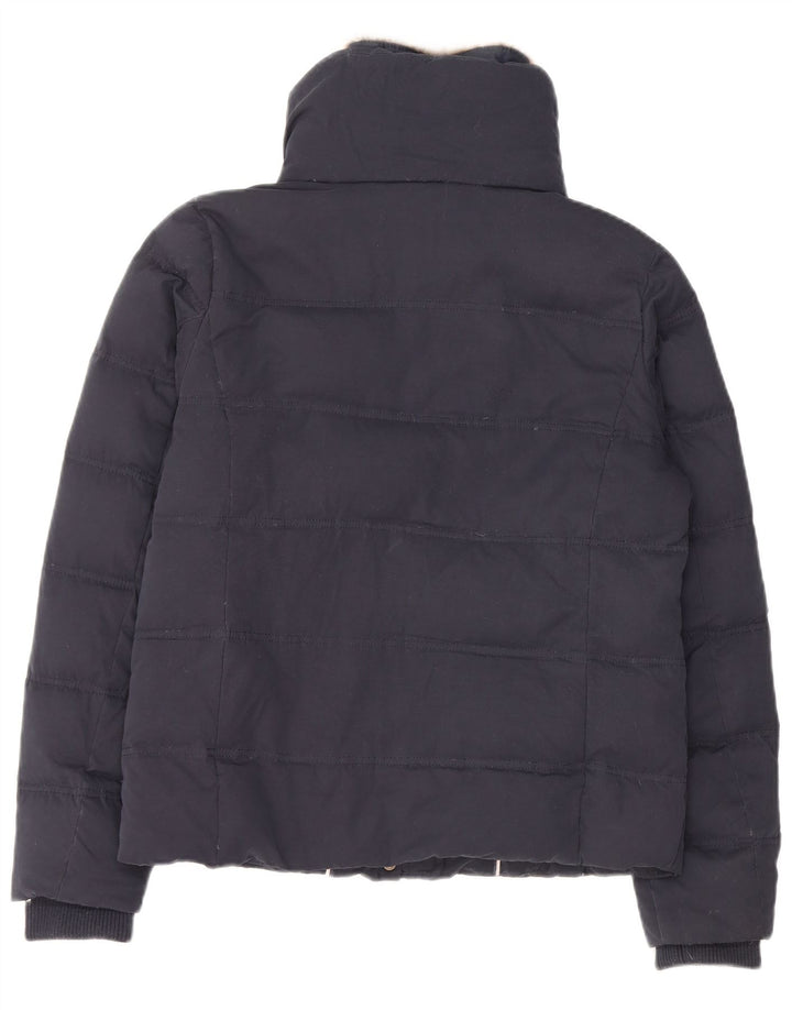 FAT FACE Damen Wattierte Jacke UK 12 Medium Marineblau Polyester