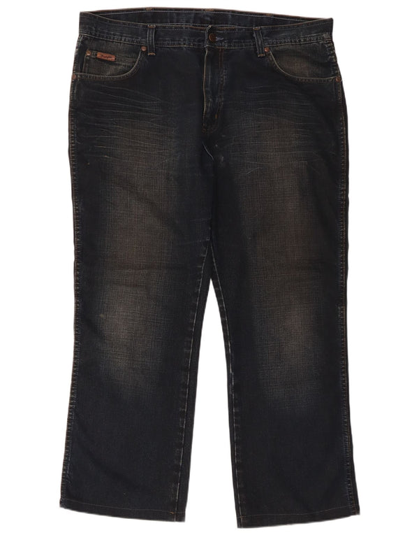 Wrangler Herren Roxboro Straight Jeans W38 L28 Marineblaue Baumwolle